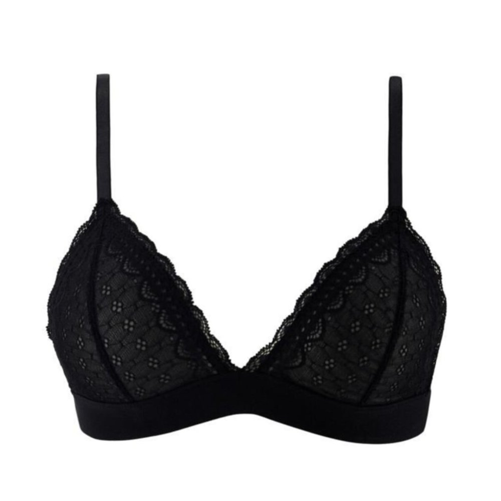 Triangle Black Bralette